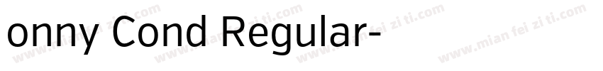 onny Cond Regular字体转换